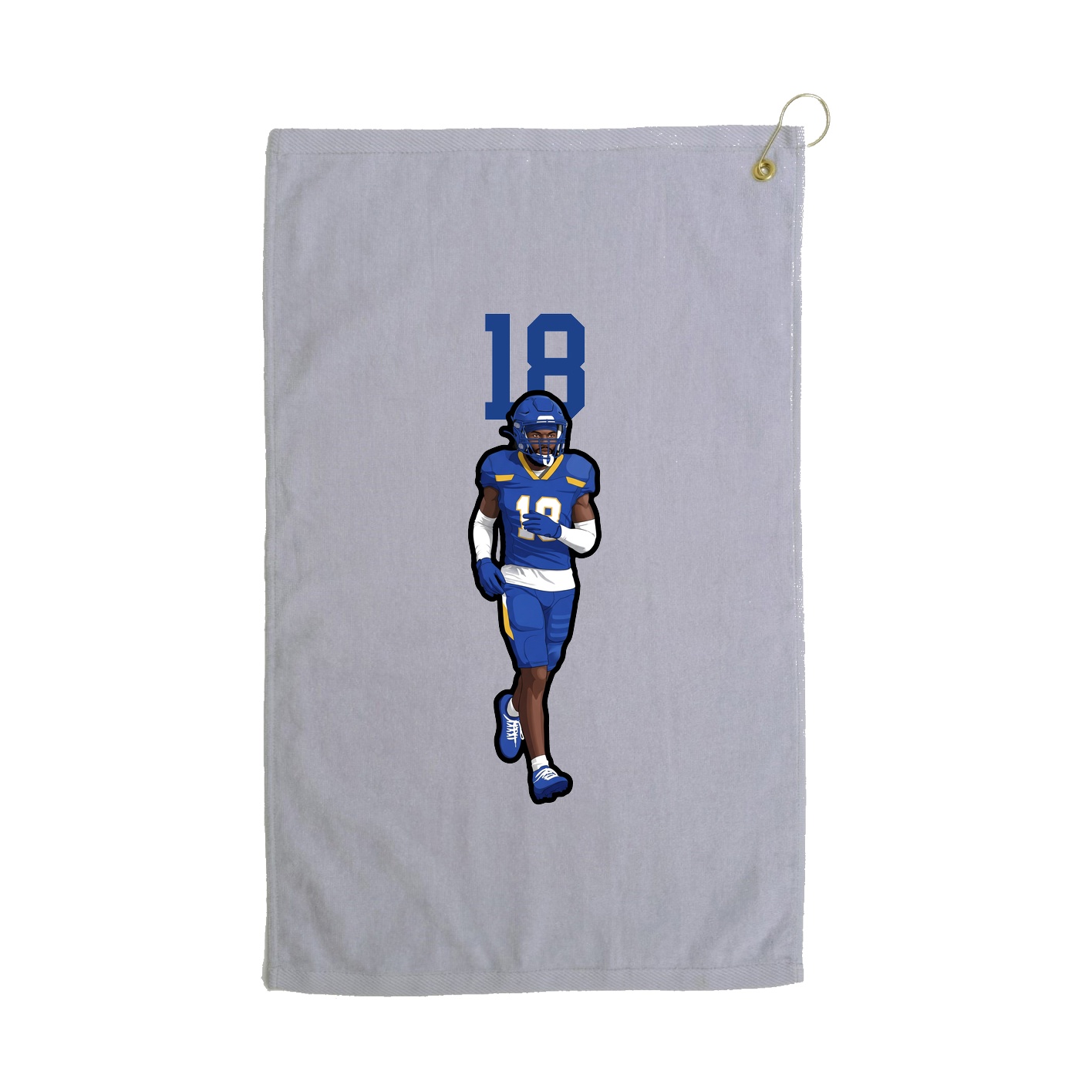 Golf Towel — Number Top in Grey