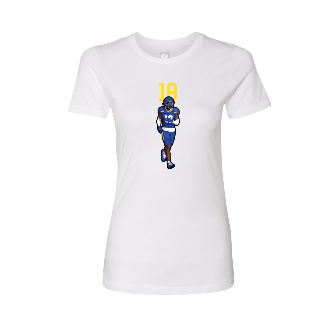 Fitted Women's Tee — Number Top in White