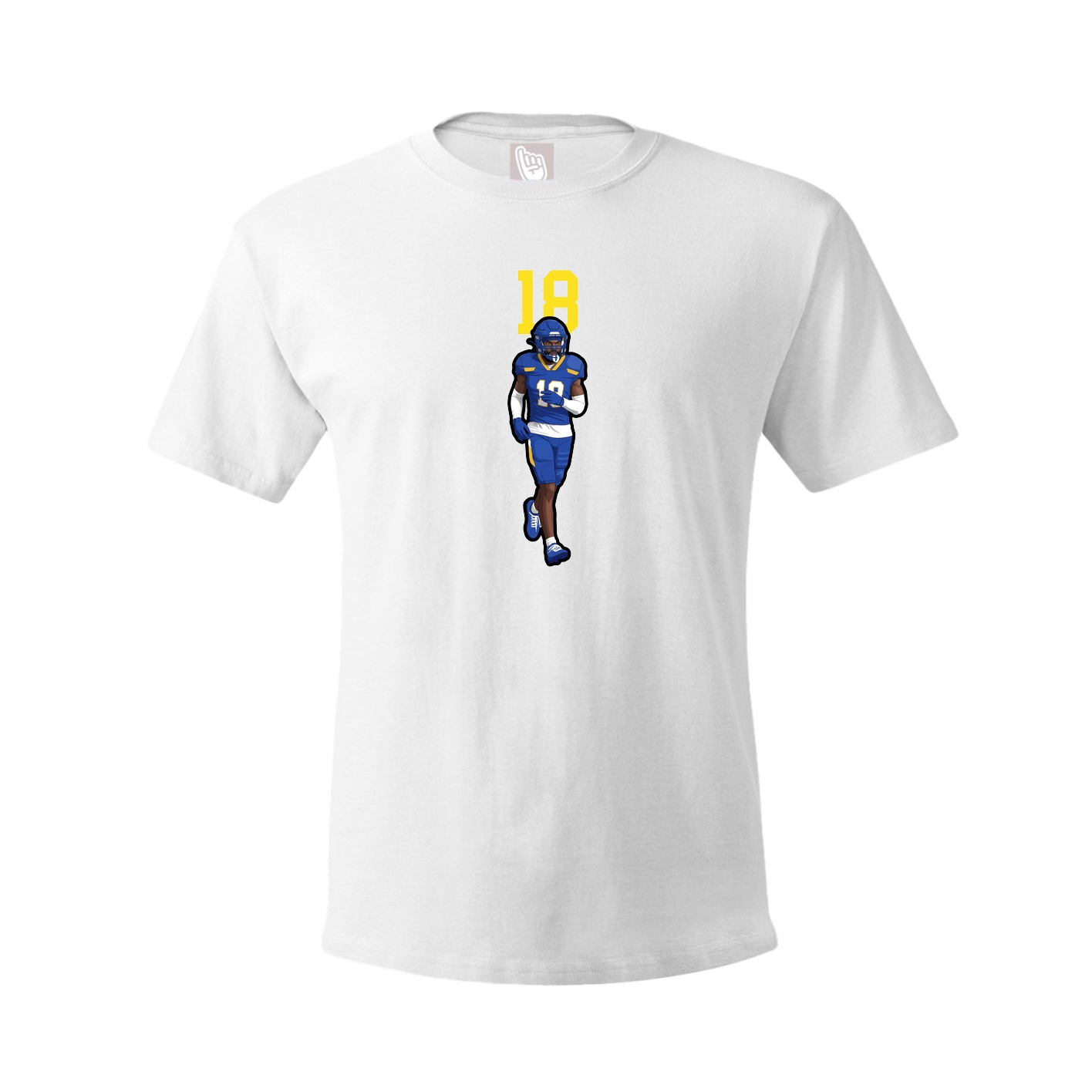 Youth Tee — Number Top in White