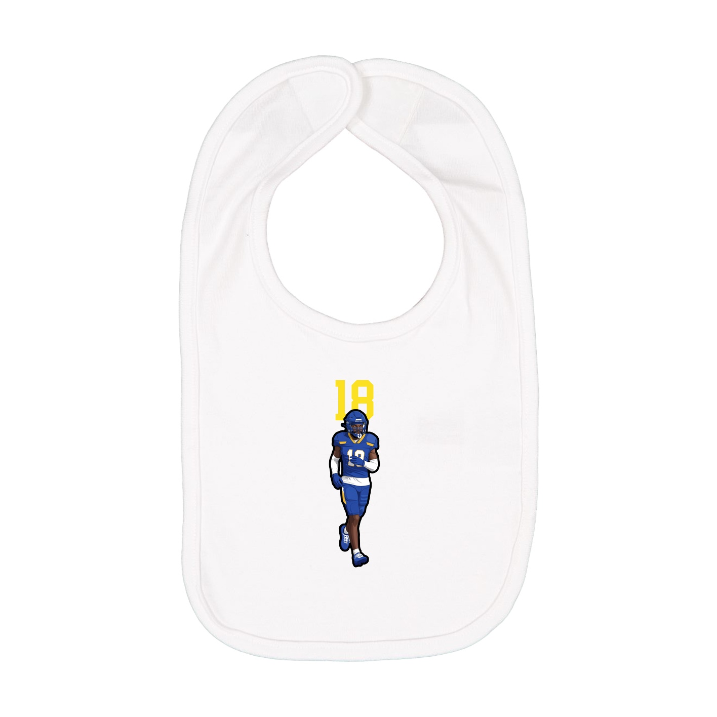 Infant Bib — Number Top in White