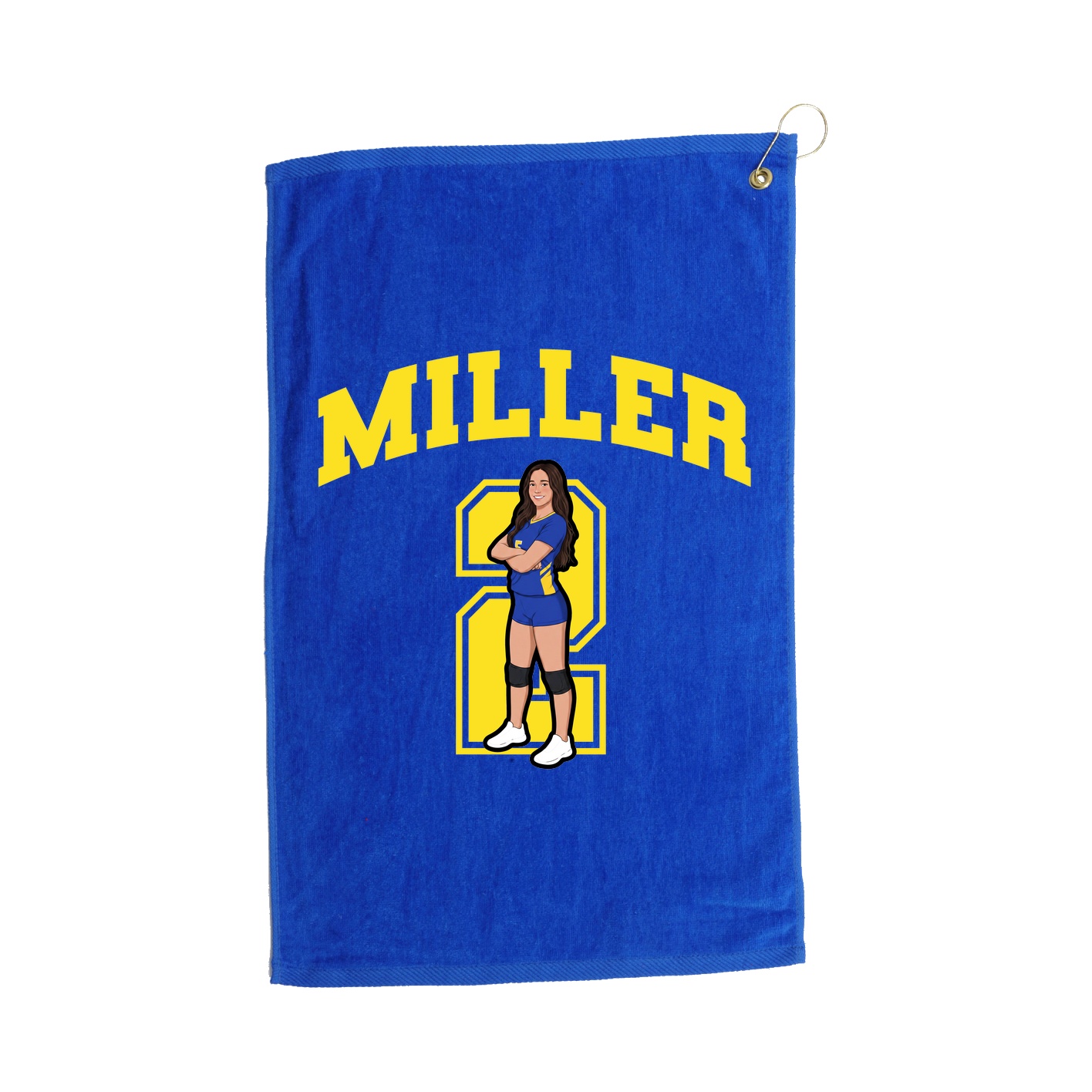 Golf Towel — Number in Royal