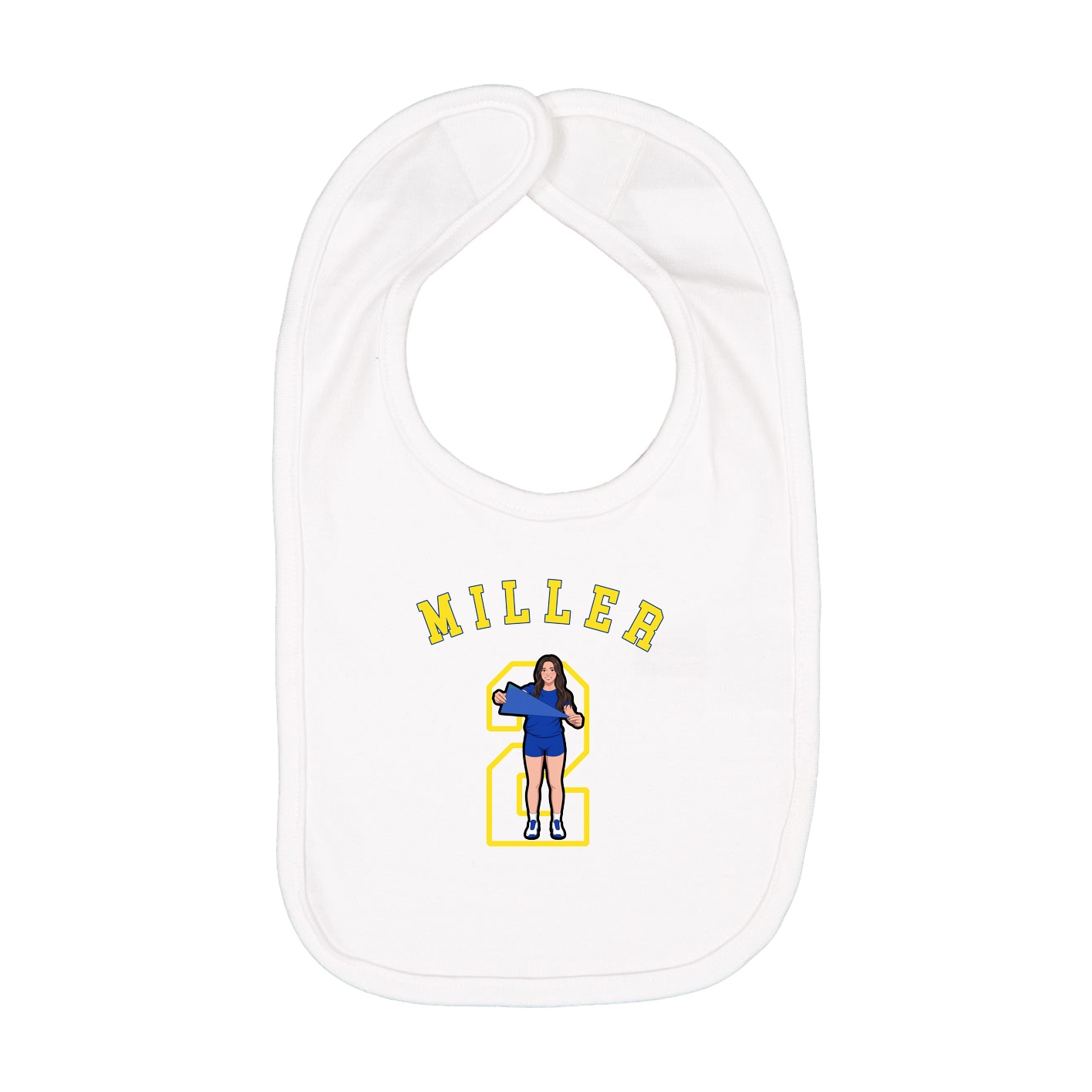 Infant Bib — Shirsey Arch in White