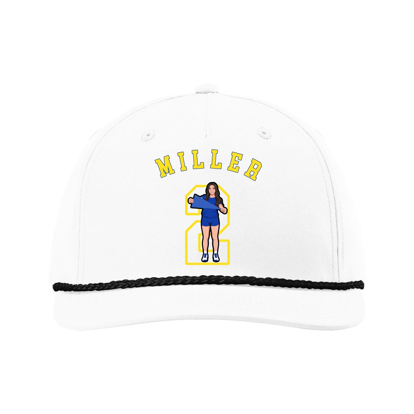 Five-Panel Classic Rope Cap — Shirsey Arch in White