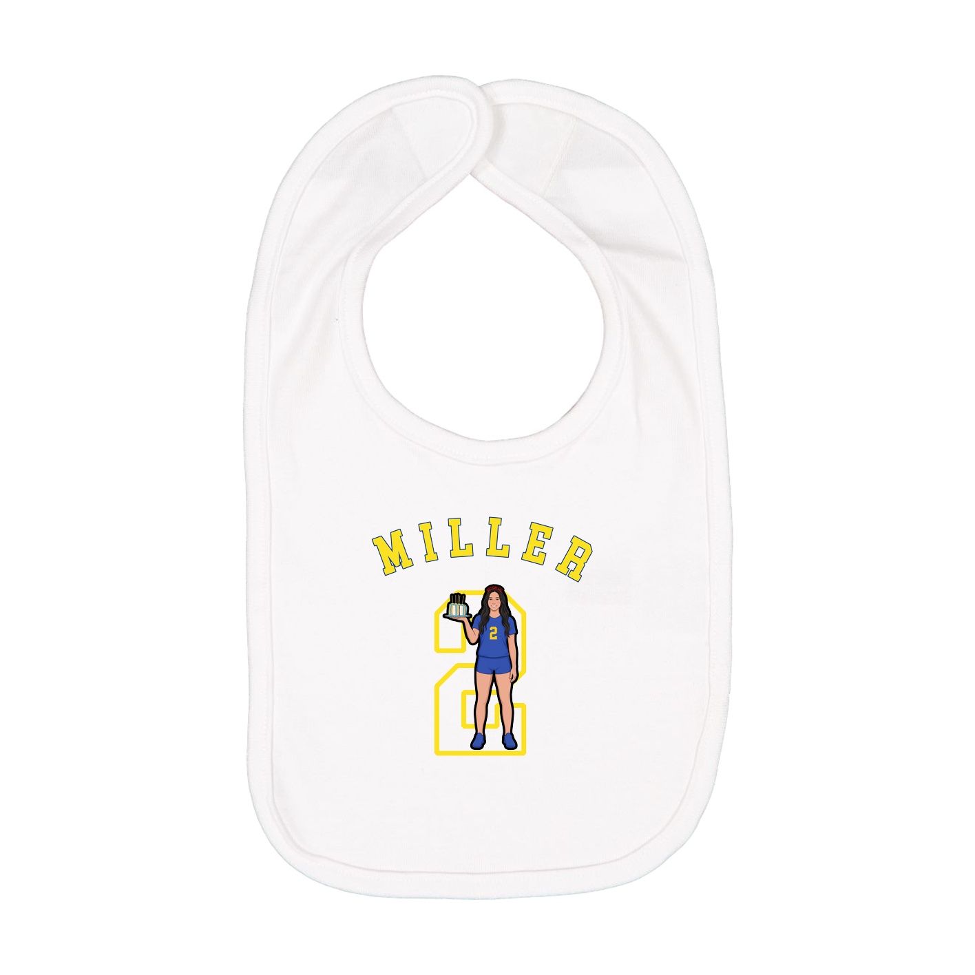 Infant Bib — Shirsey Arch in White