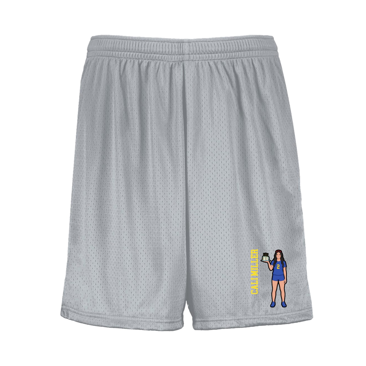 Shorts — Name Vertical in Silver