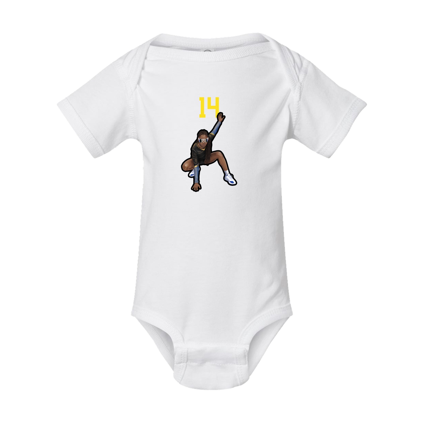 Baby Onesie — Number Top in White