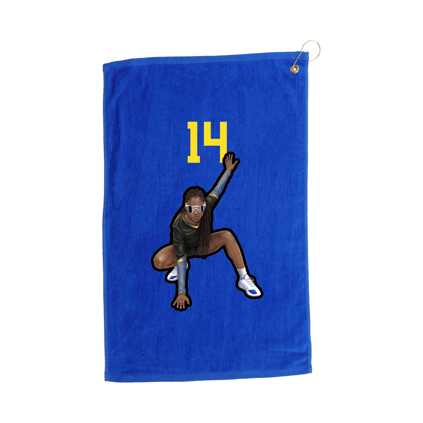 Golf Towel — Number Top in Royal