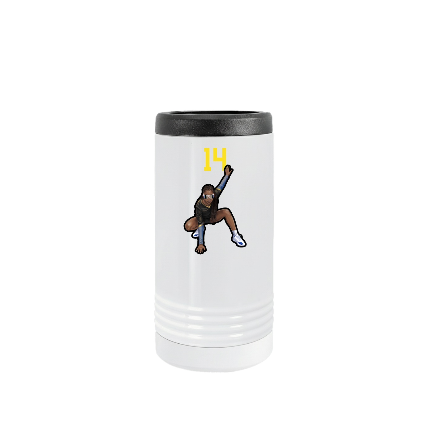 Slim Beverage Holder — Number Top in White