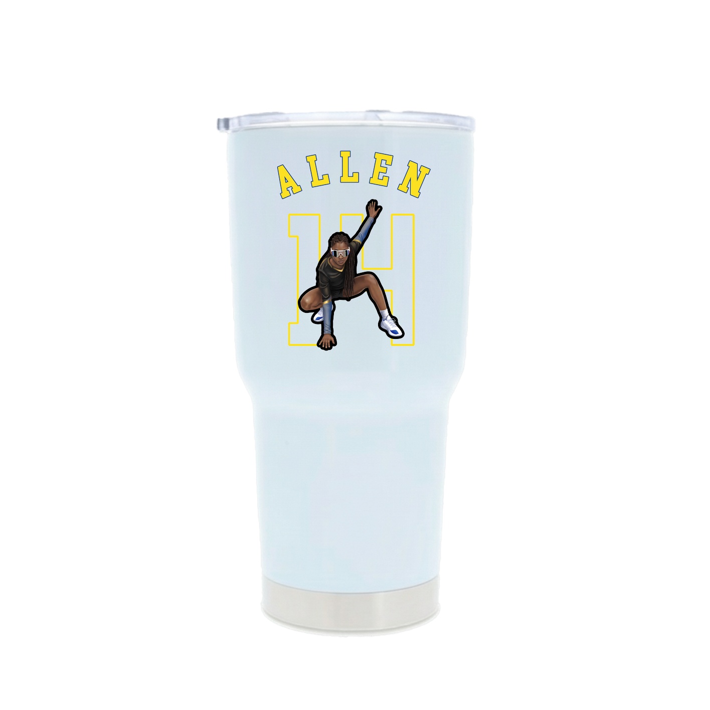 30oz Stainless Steel Tumbler — Shirsey Arch in White