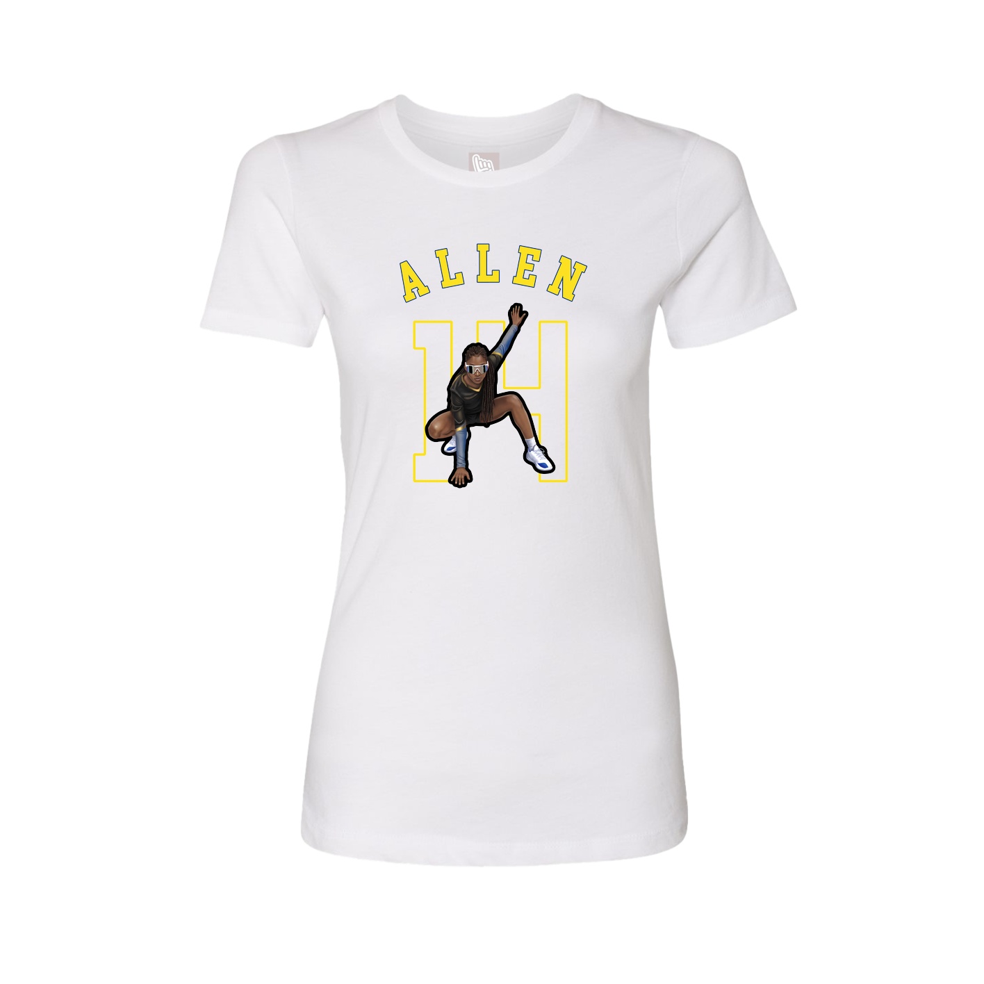 Fitted Women's Tee — Shirsey Arch in White