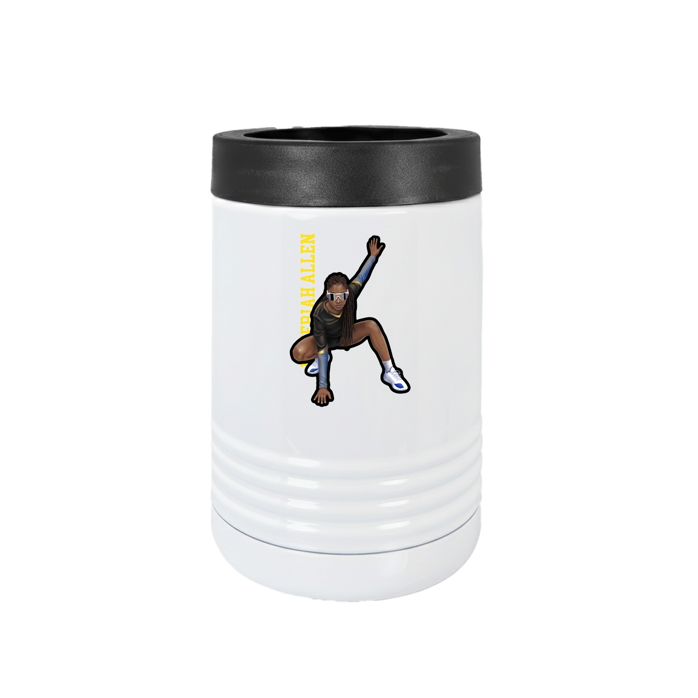 Beverage Holder — Name Vertical in White