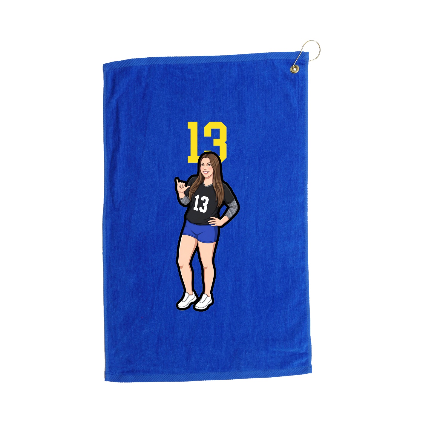 Golf Towel — Number Top in Royal