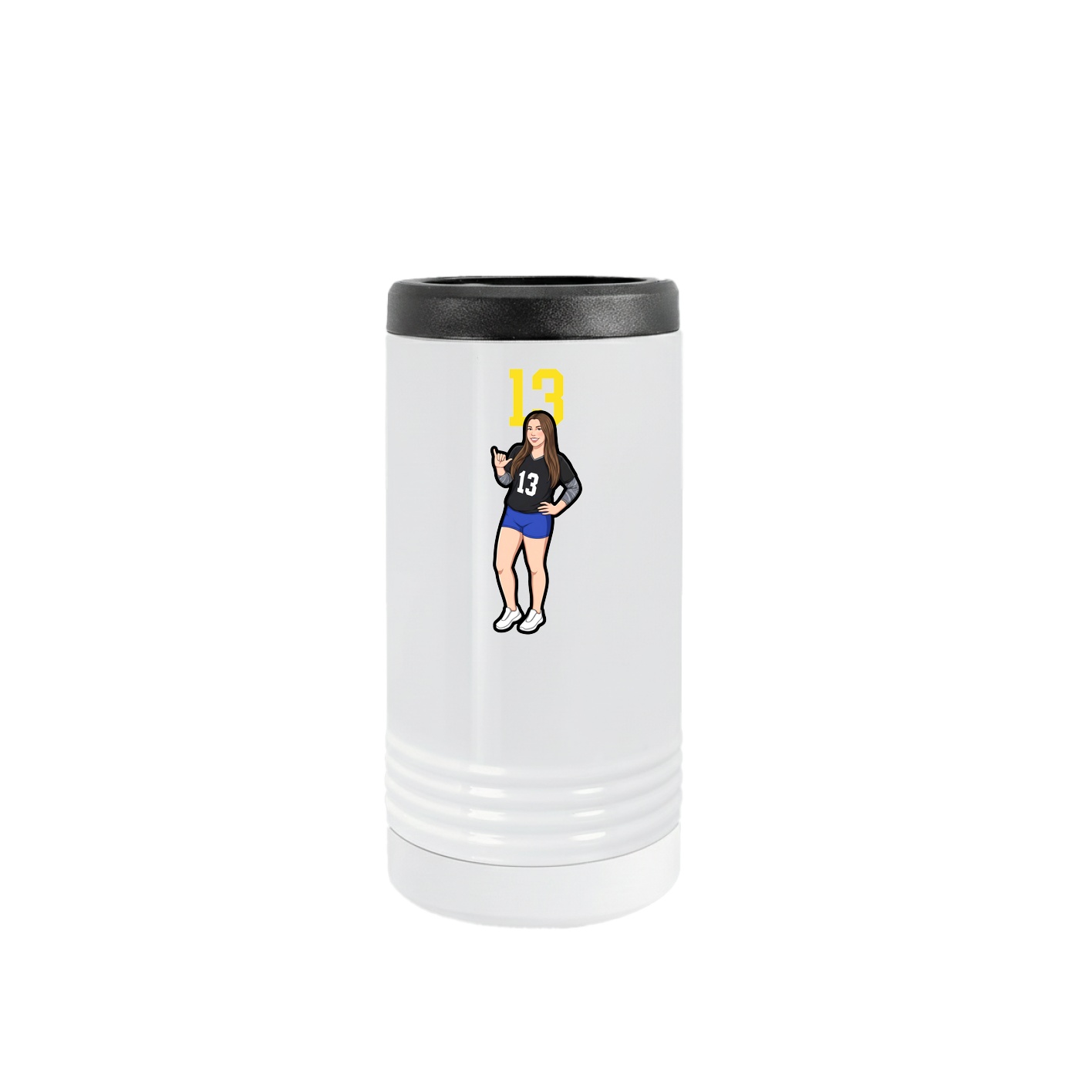 Slim Beverage Holder — Number Top in White