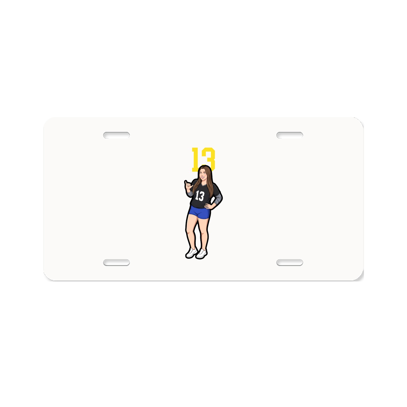 License Plate — Number Top in Classic