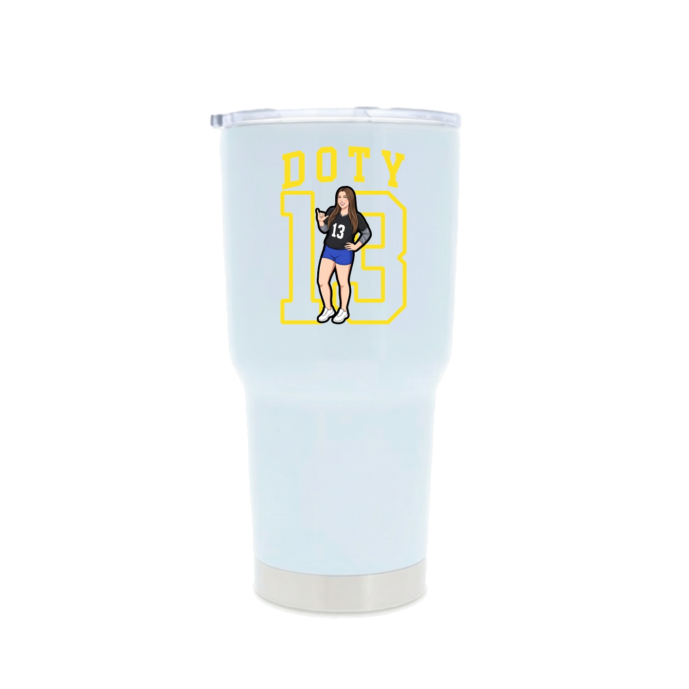 30oz Stainless Steel Tumbler — Shirsey in White