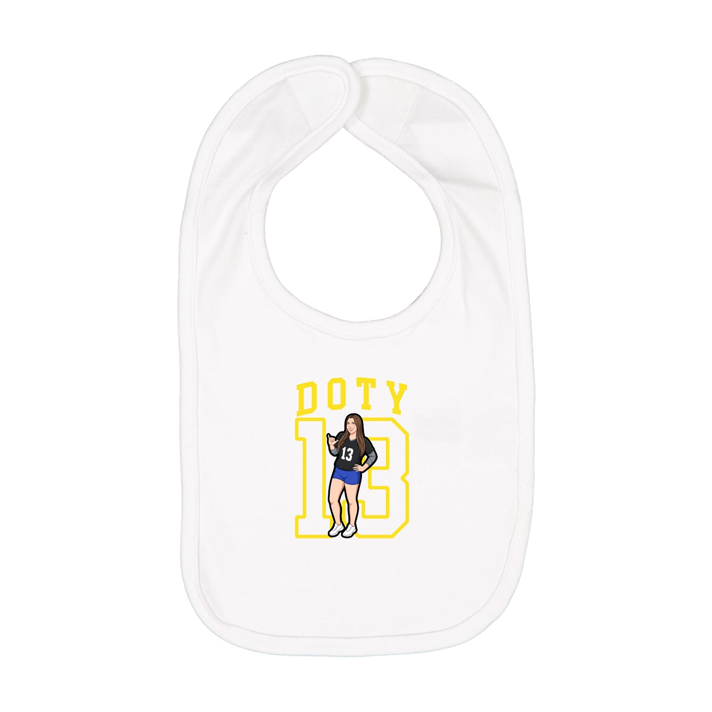 Infant Bib — Shirsey in White