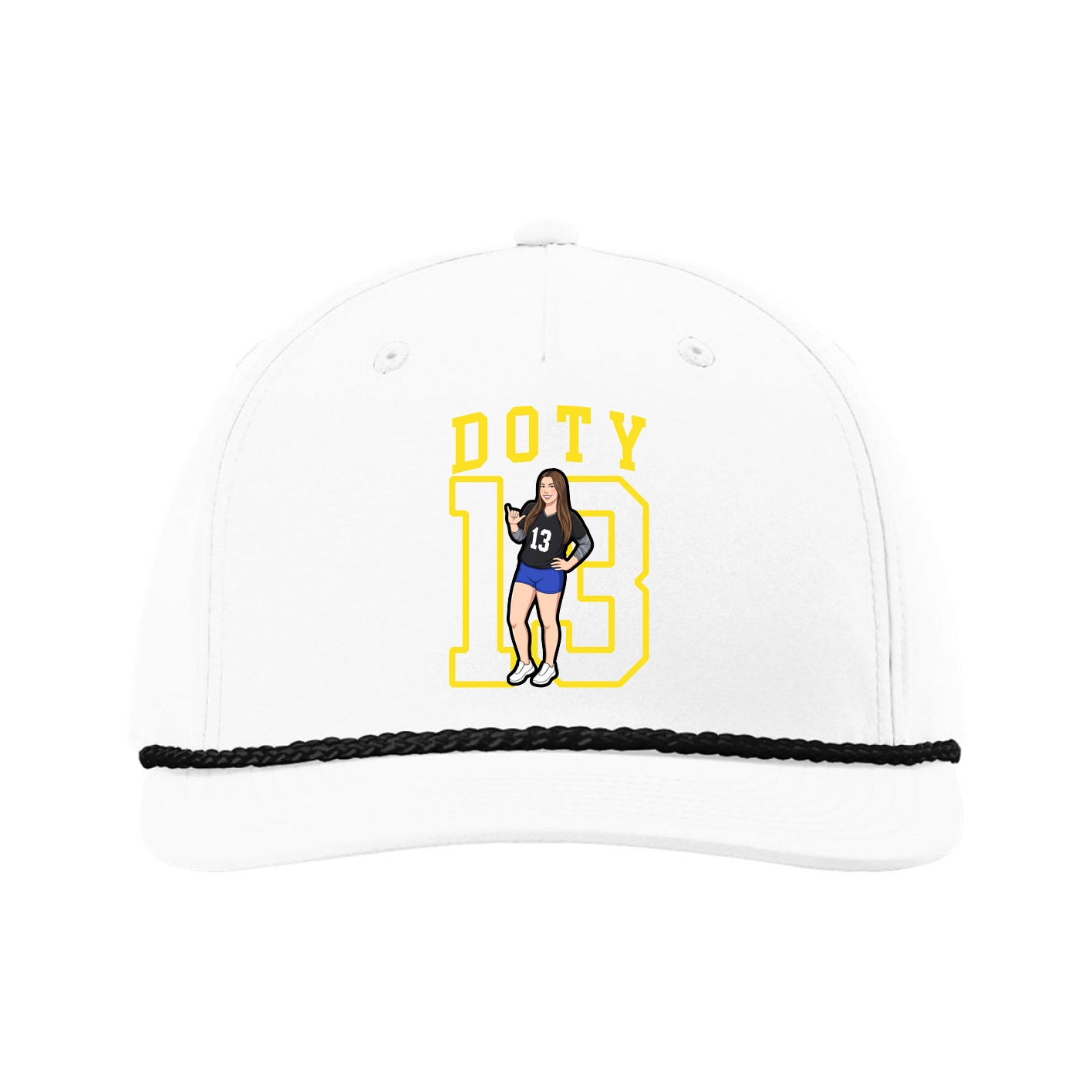 Five-Panel Classic Rope Cap — Shirsey in White