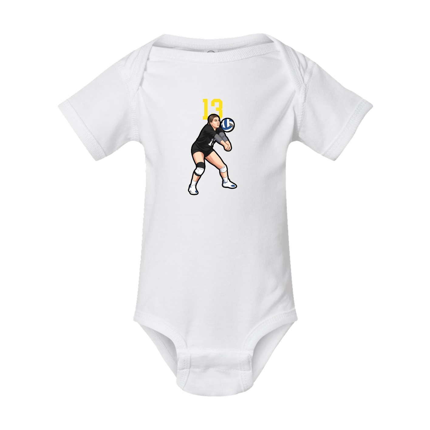 Baby Onesie — Number Top in White
