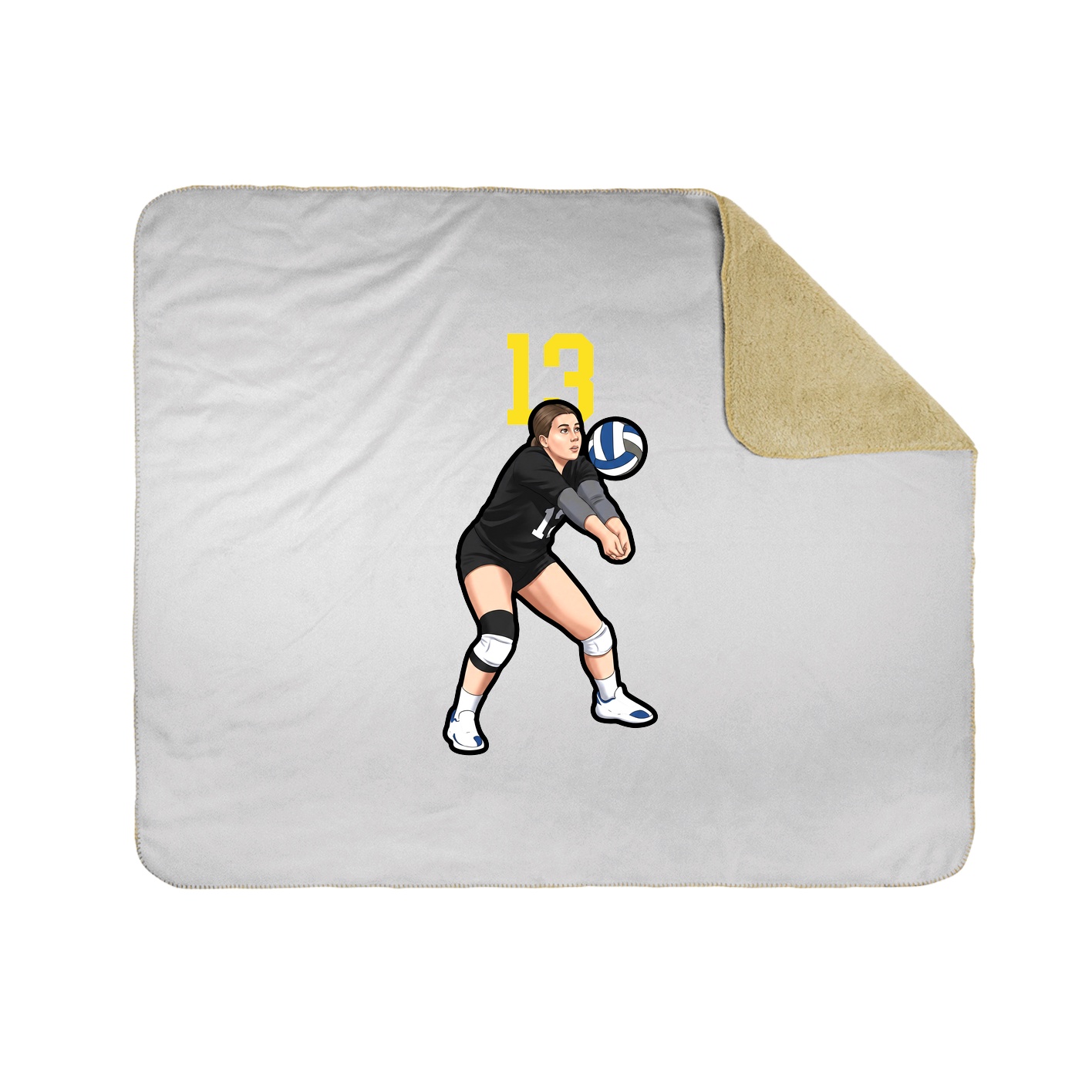 Throw Blanket — Number Top in White