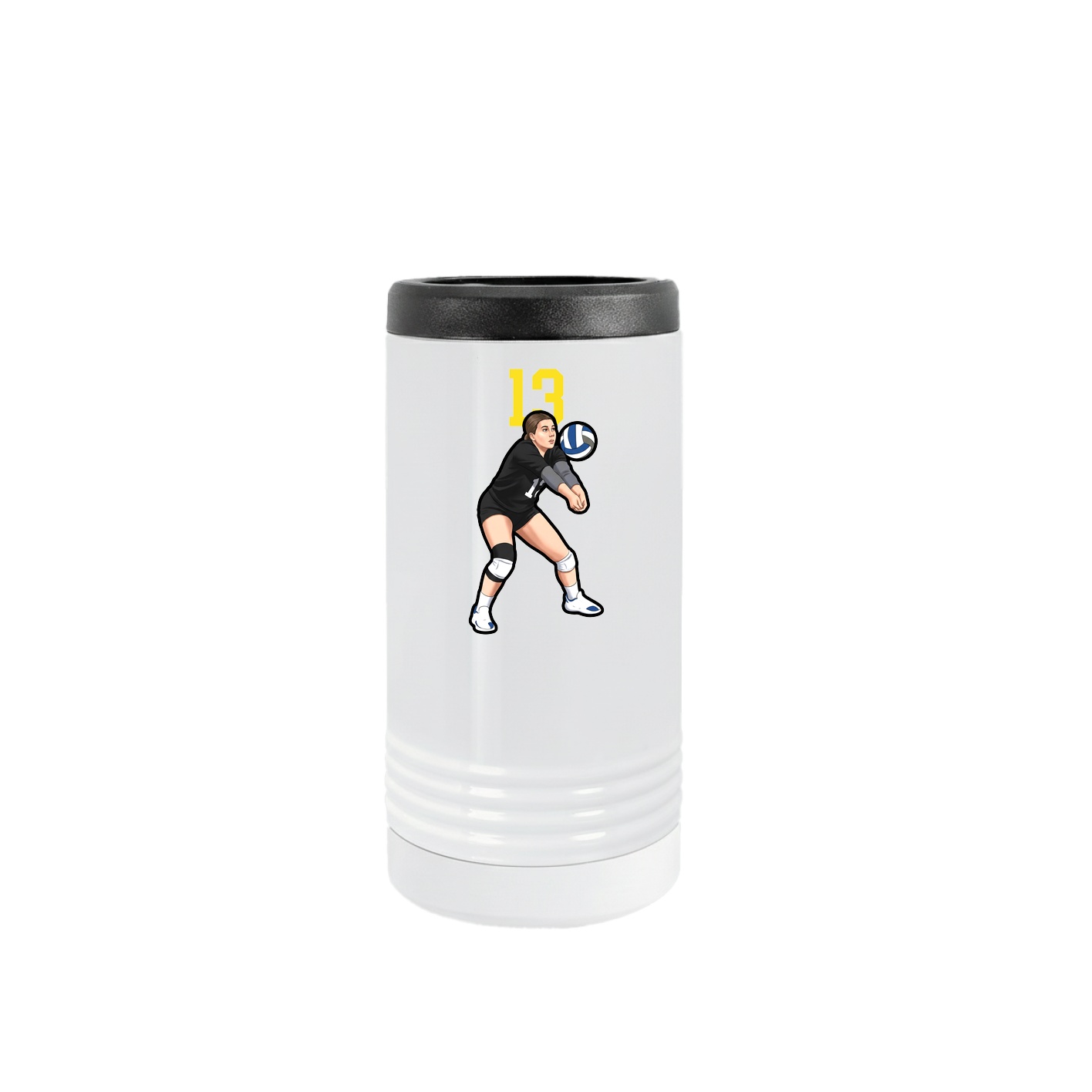 Slim Beverage Holder — Number Top in White