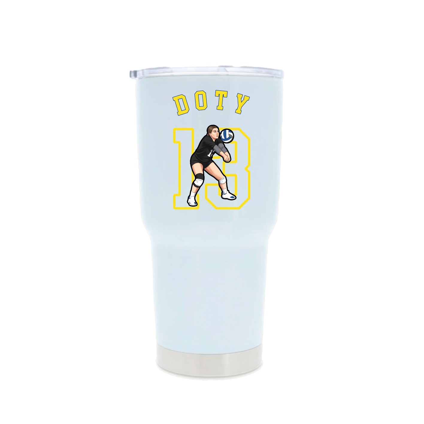 30oz Stainless Steel Tumbler — Shirsey Arch in White