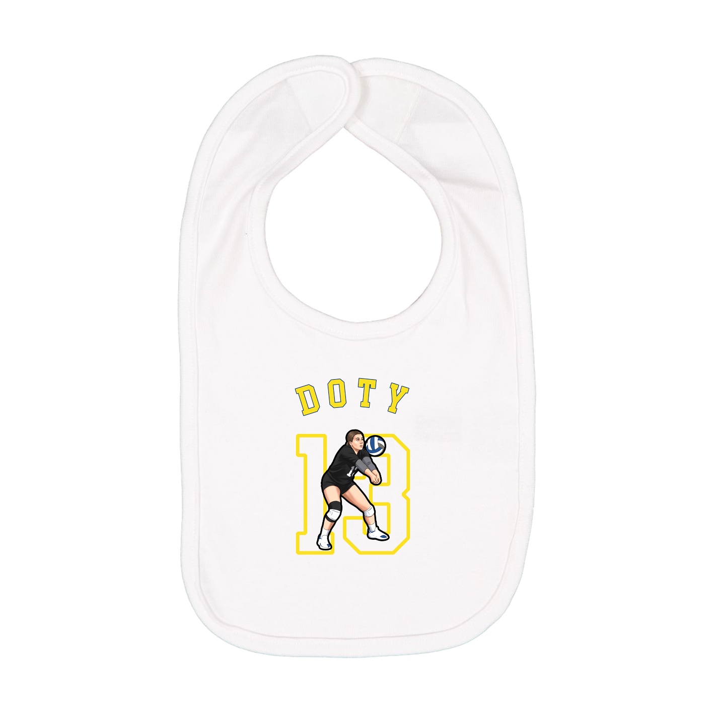 Infant Bib — Shirsey Arch in White