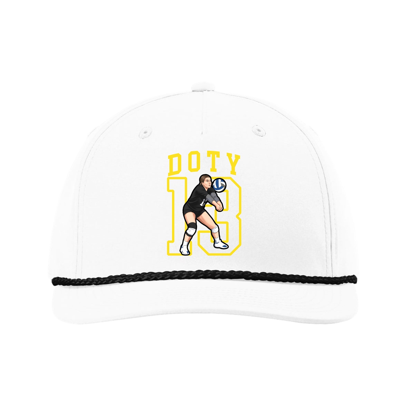 Five-Panel Classic Rope Cap — Shirsey in White