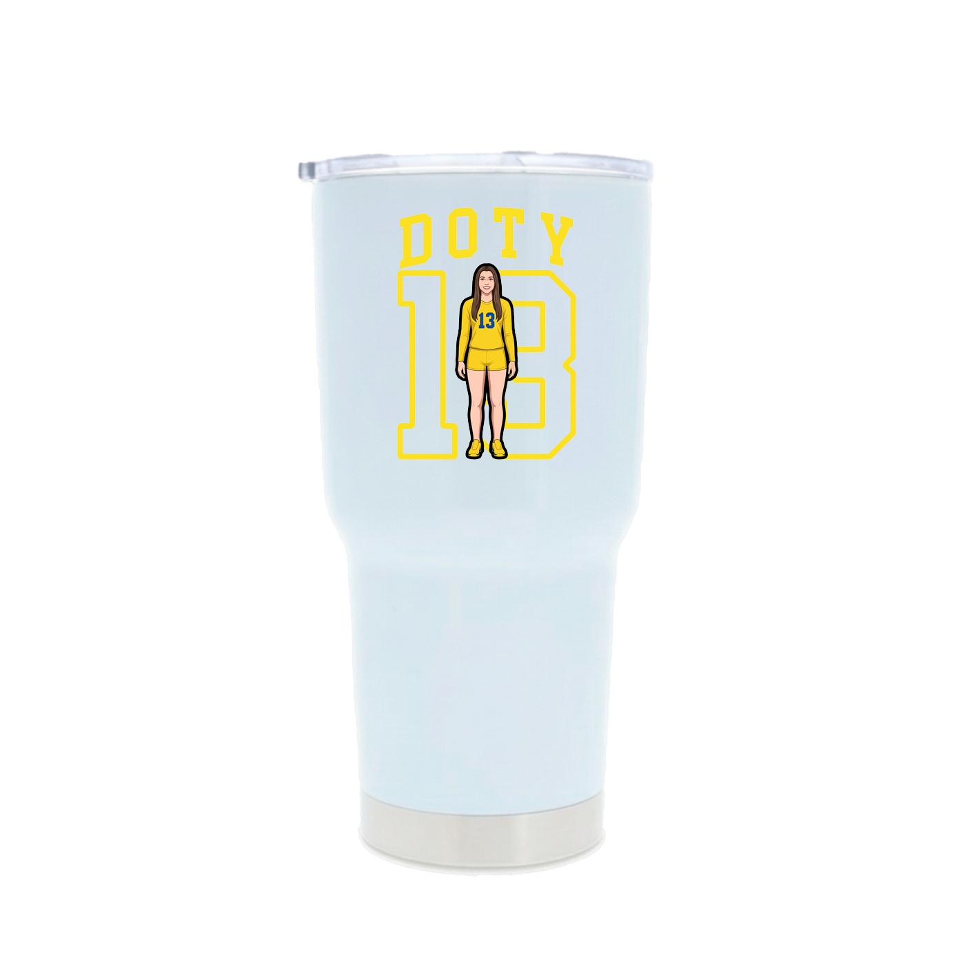 30oz Stainless Steel Tumbler — Shirsey in White