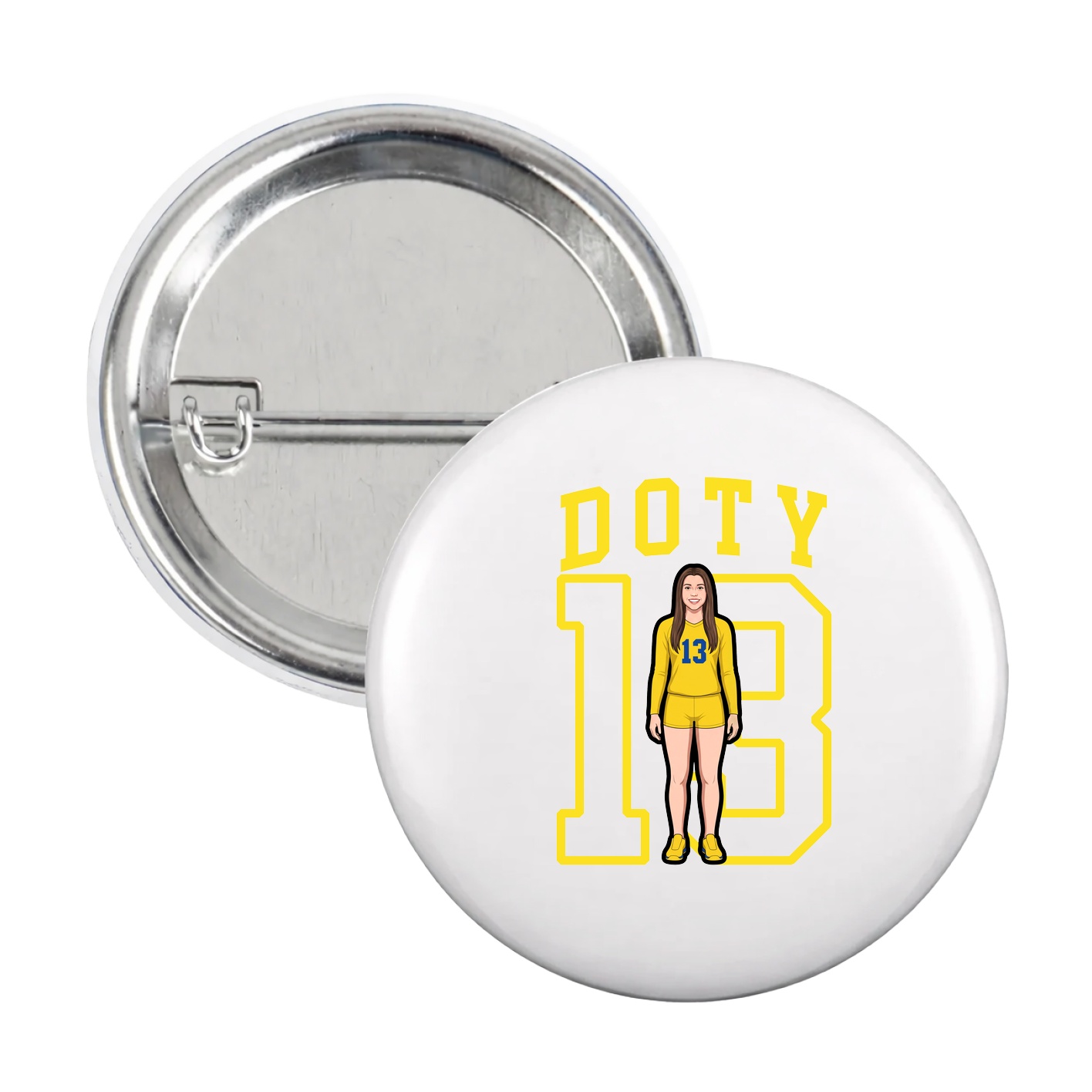 Game Day Button — Shirsey in White