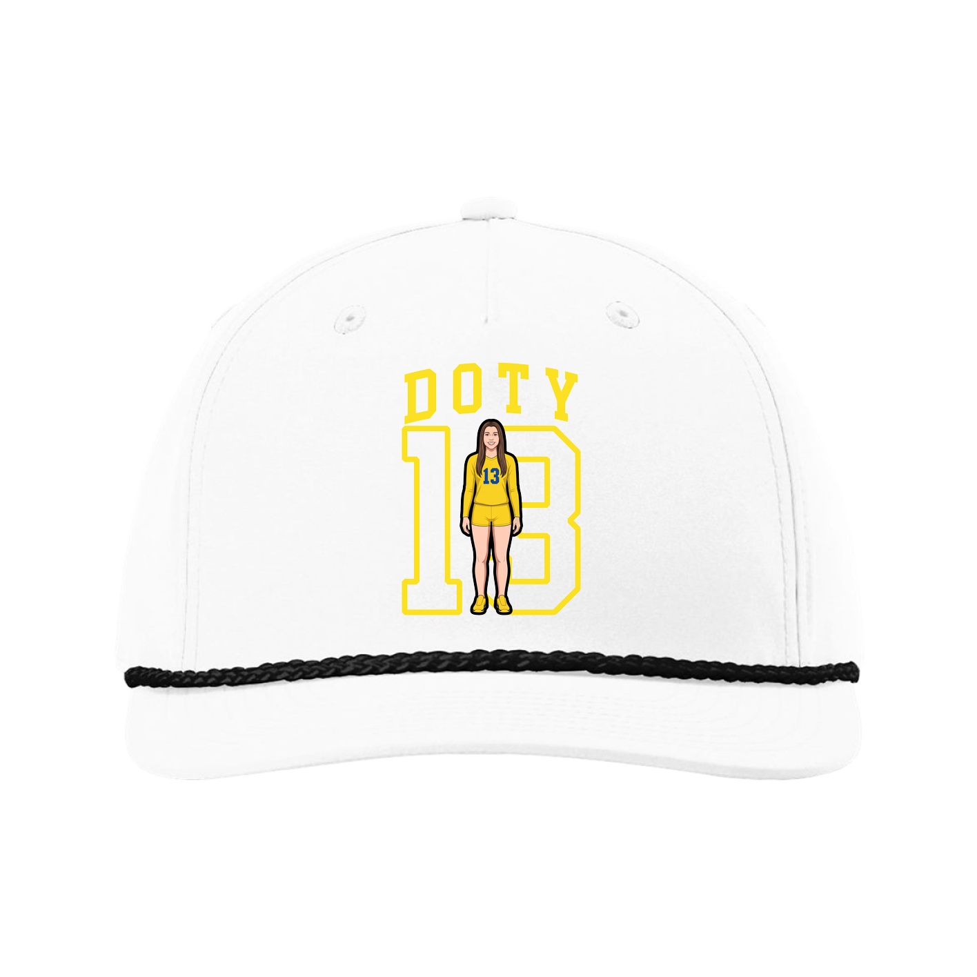 Five-Panel Classic Rope Cap — Shirsey in White