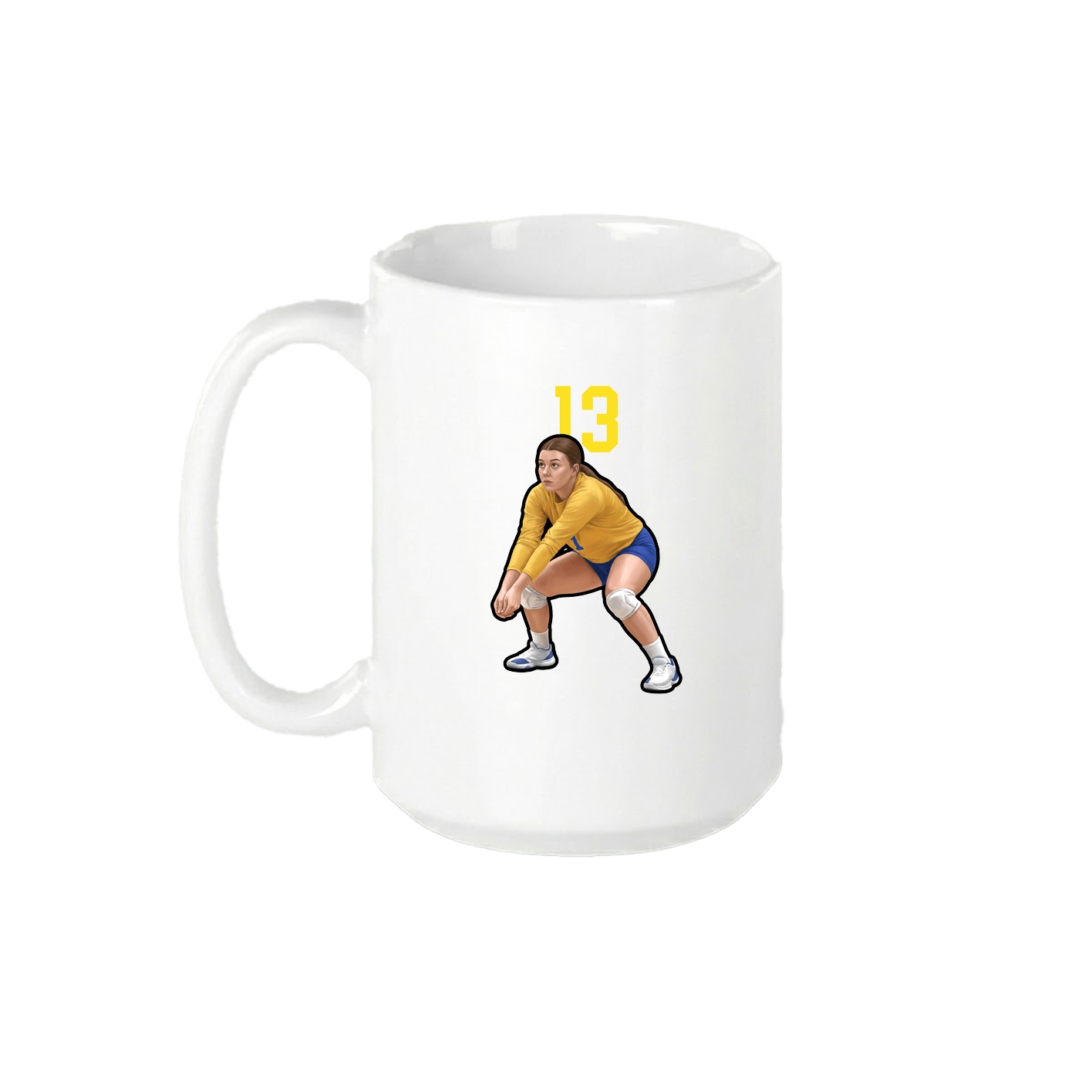 15oz Coffee Mug — Number Top in White