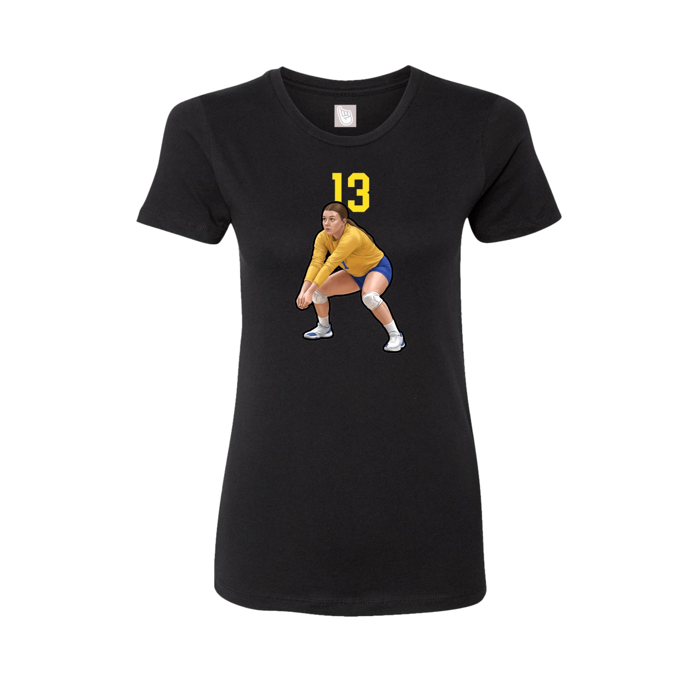 Womens Tee — Number Top in Black