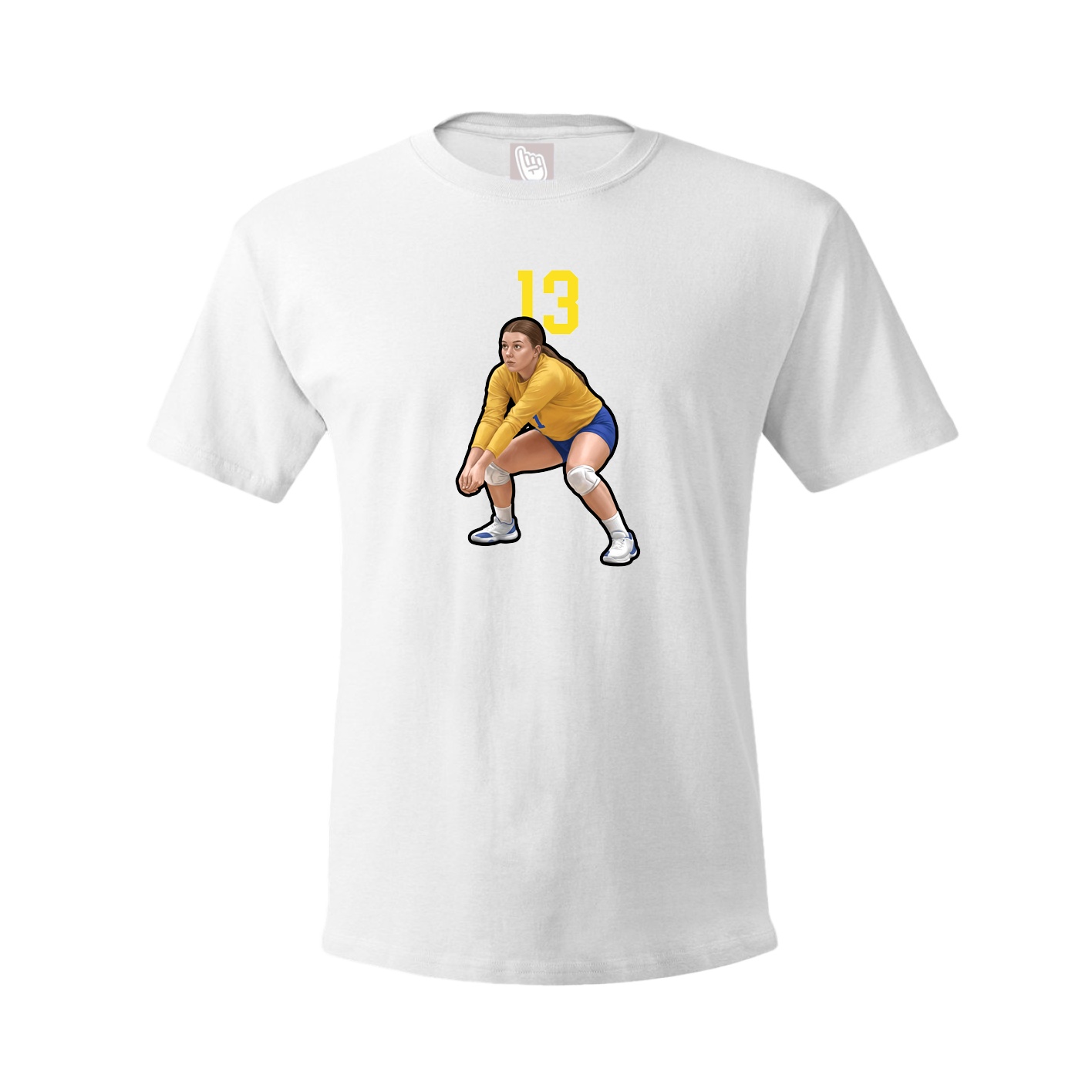 Youth Tee — Number Top in White