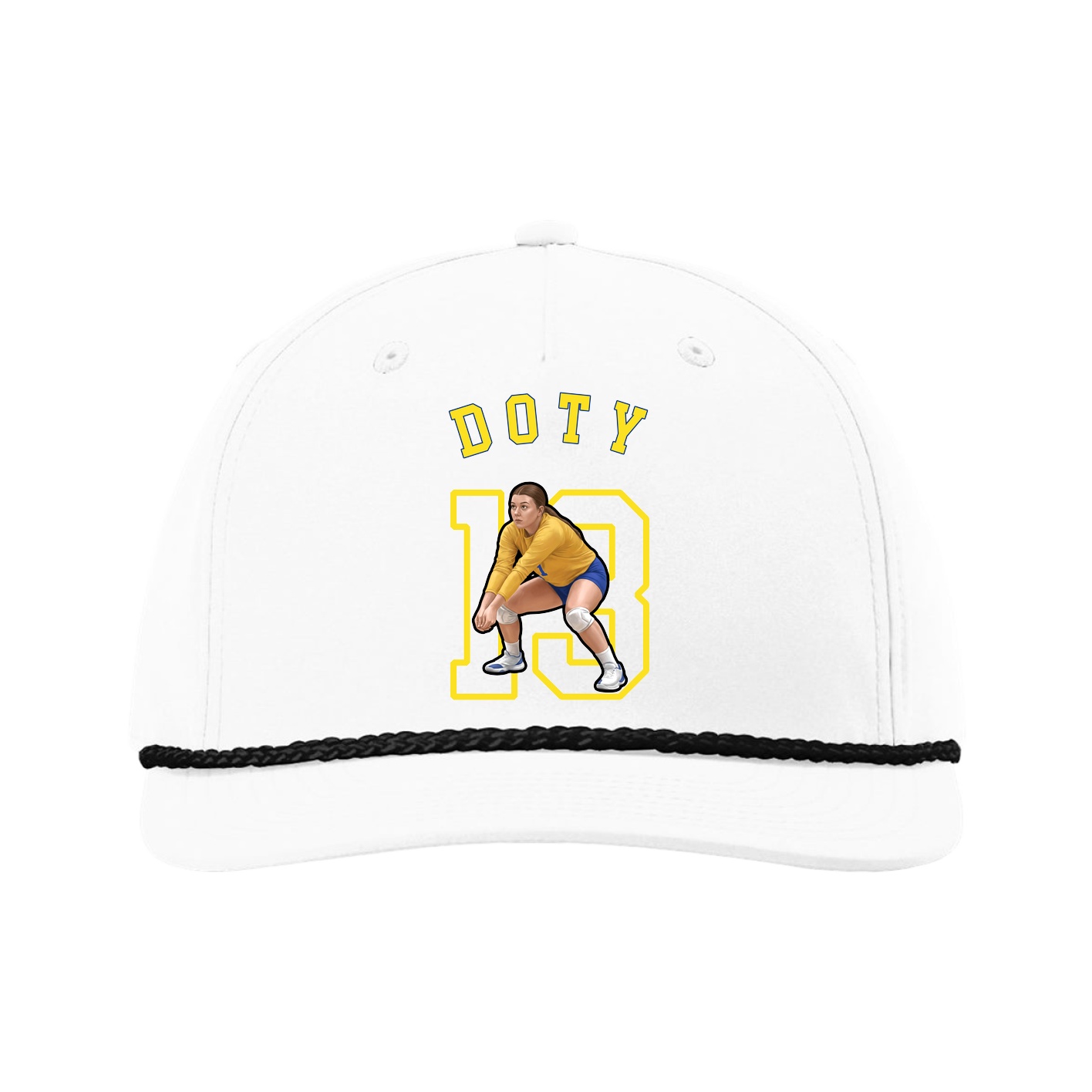 Five-Panel Classic Rope Cap — Shirsey Arch in White