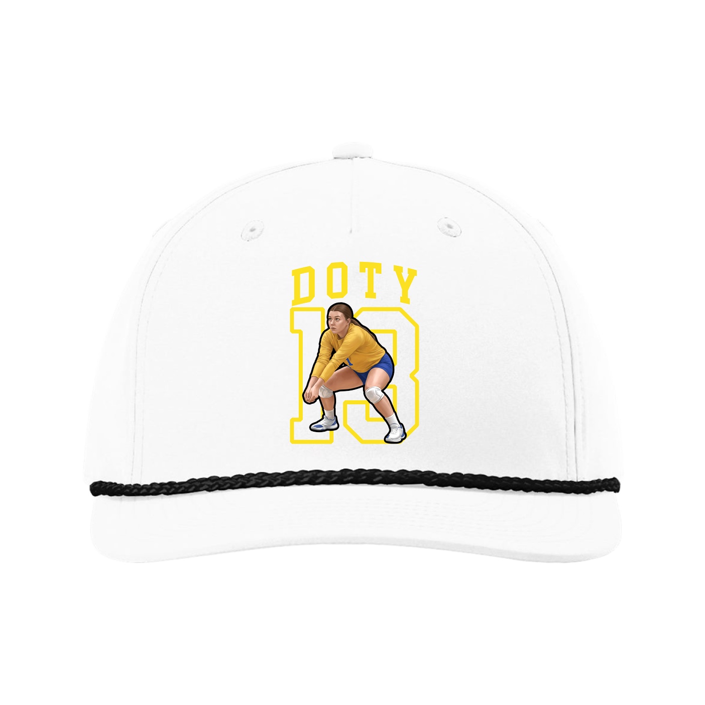 Five-Panel Classic Rope Cap — Shirsey in White