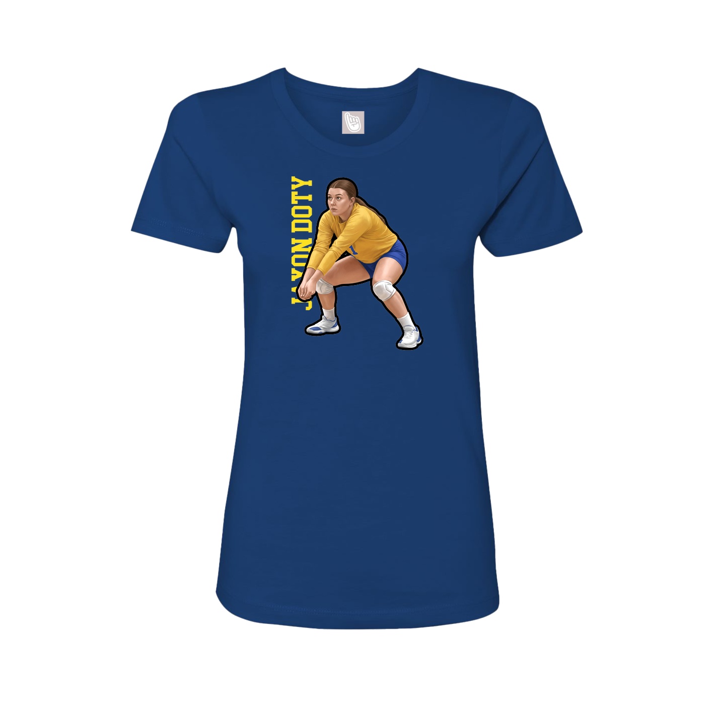 Womens Tee — Name Vertical in Royal