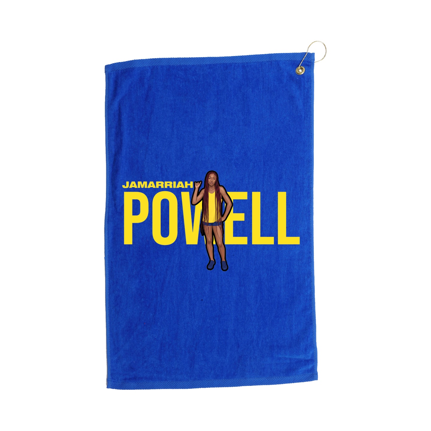 Golf Towel — Player Name in Royal