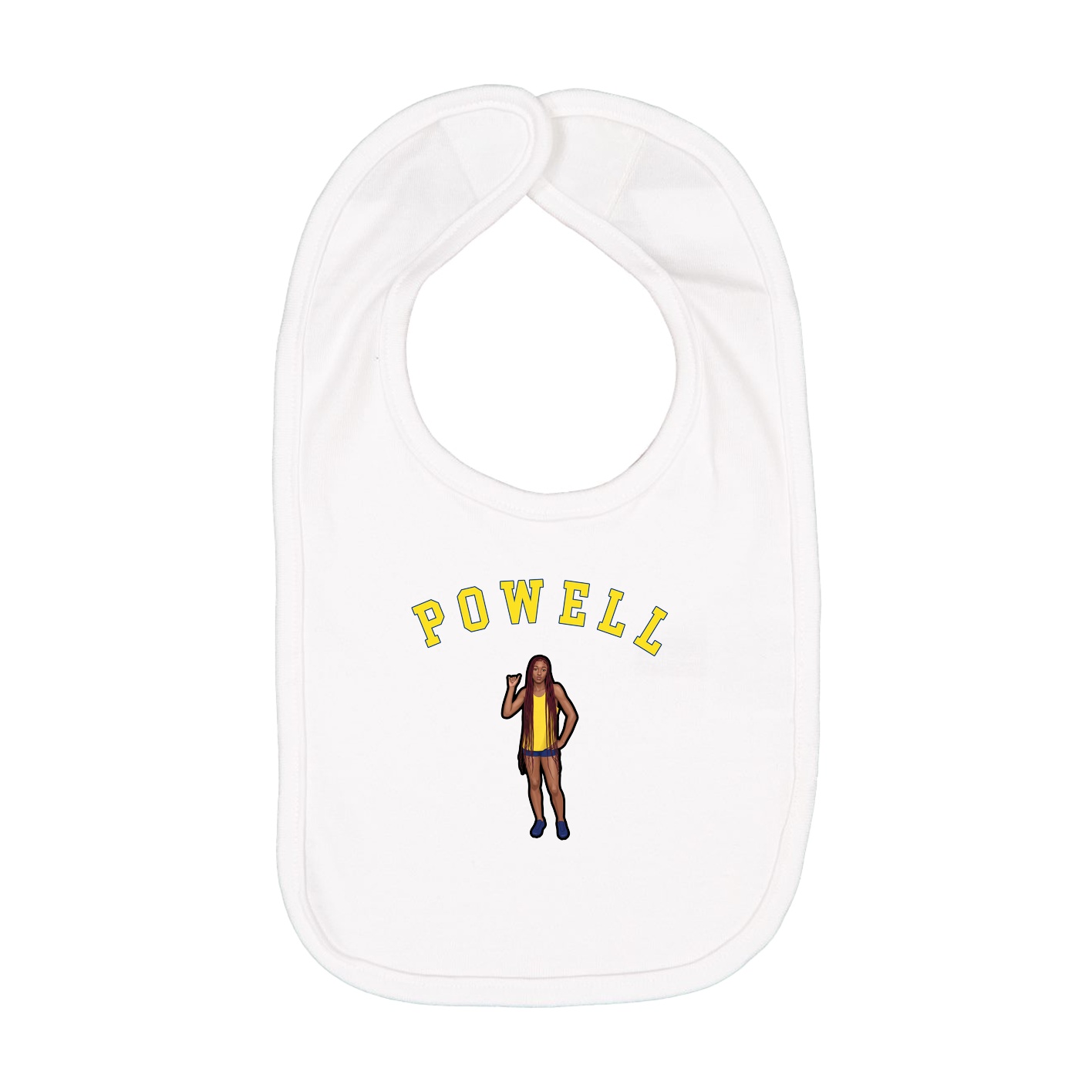 Infant Bib — Shirsey Arch in White