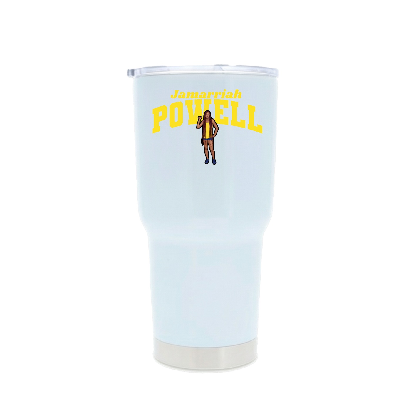 30oz Stainless Steel Tumbler — Signature Arch in White