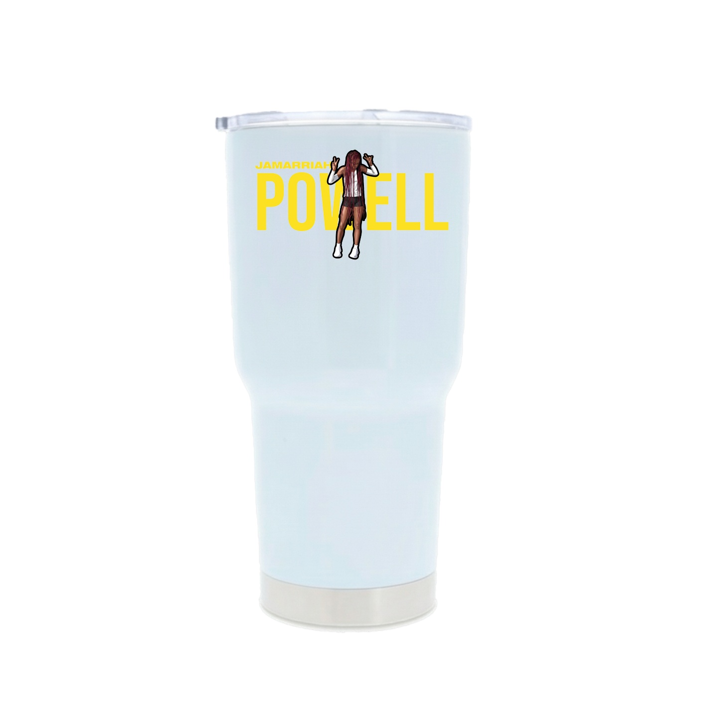 30oz Stainless Steel Tumbler — Player Name in White