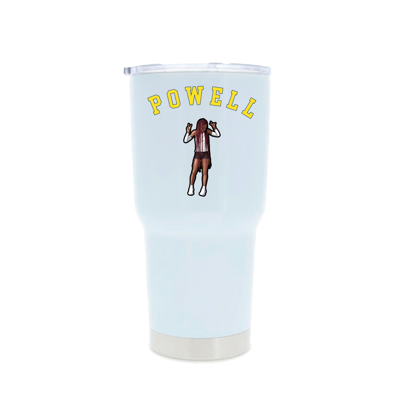 30oz Stainless Steel Tumbler — Shirsey Arch in White
