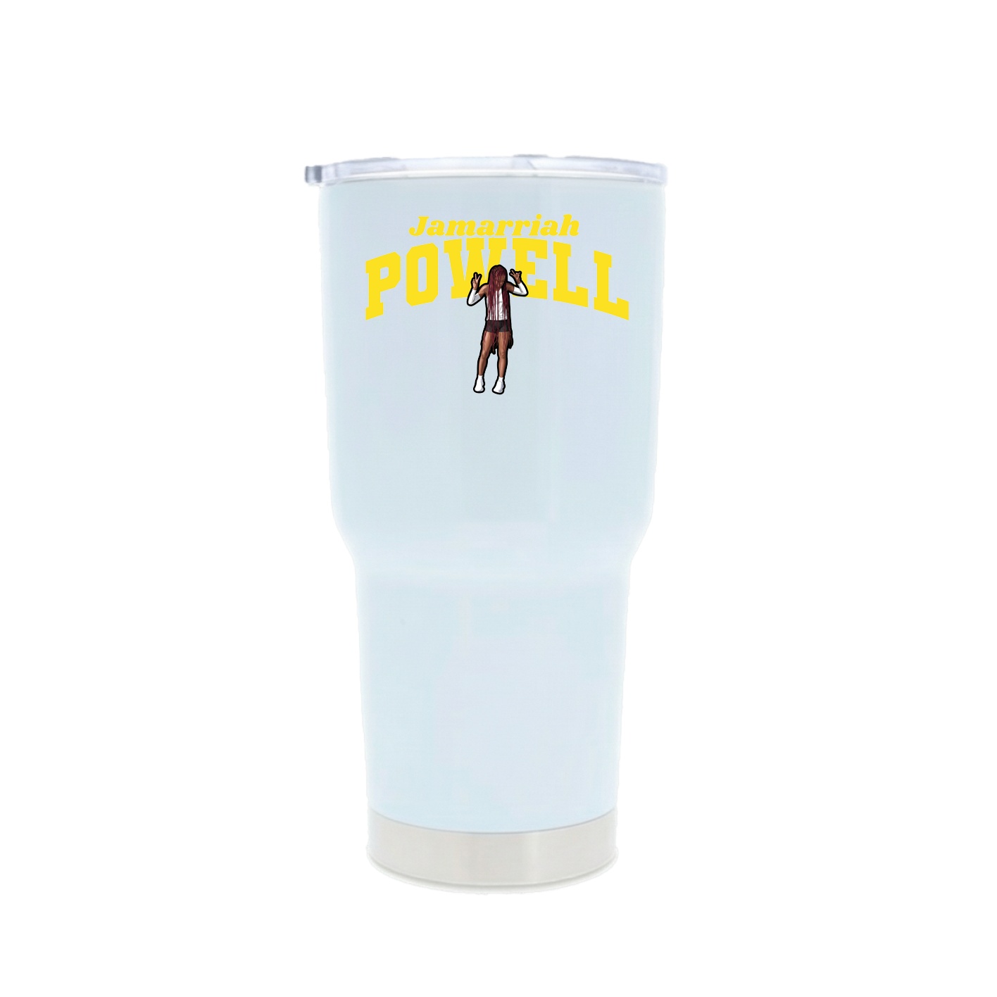 30oz Stainless Steel Tumbler — Signature Arch in White