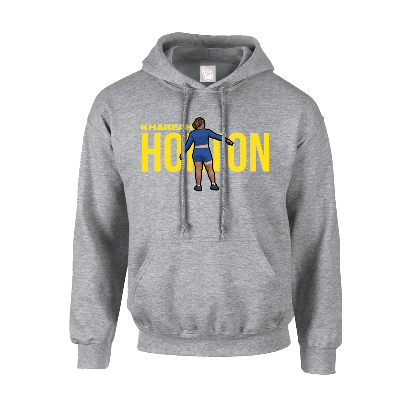 Hoodie — Player Name in Grey