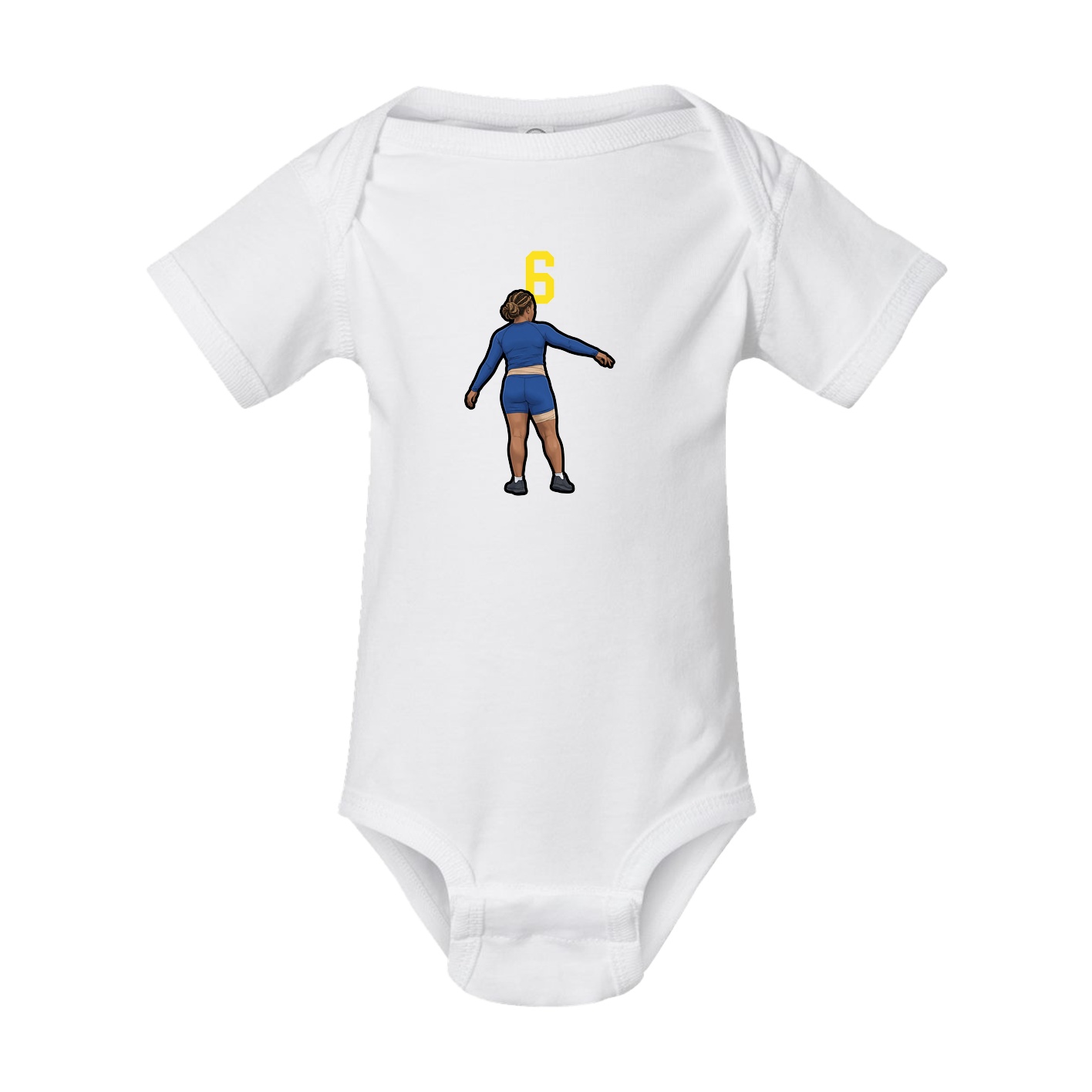 Baby Onesie — Number Top in White