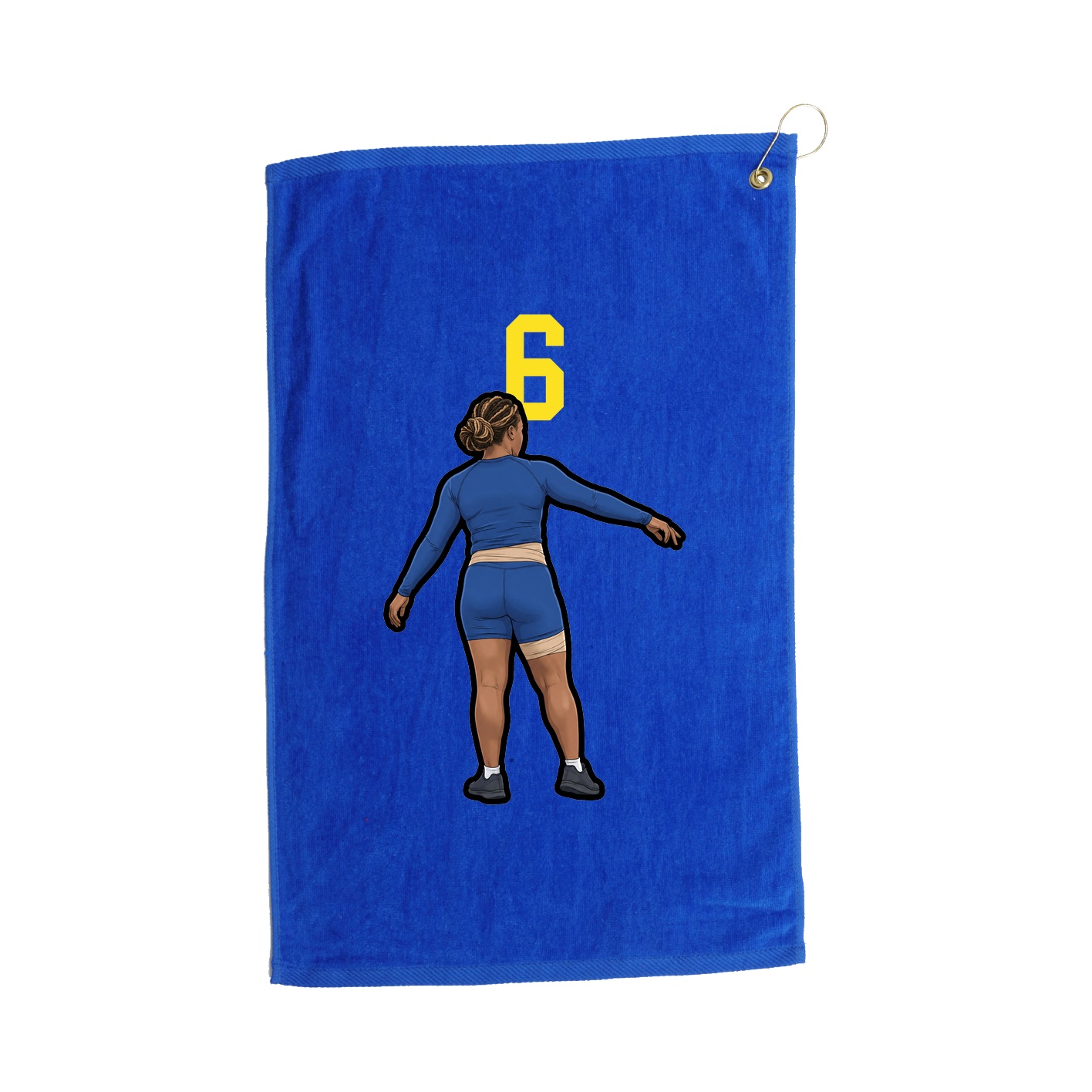 Golf Towel — Number Top in Royal