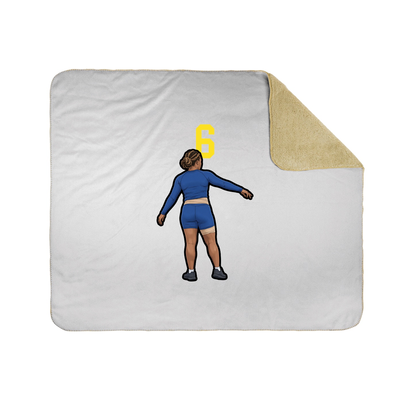 Throw Blanket — Number Top in White