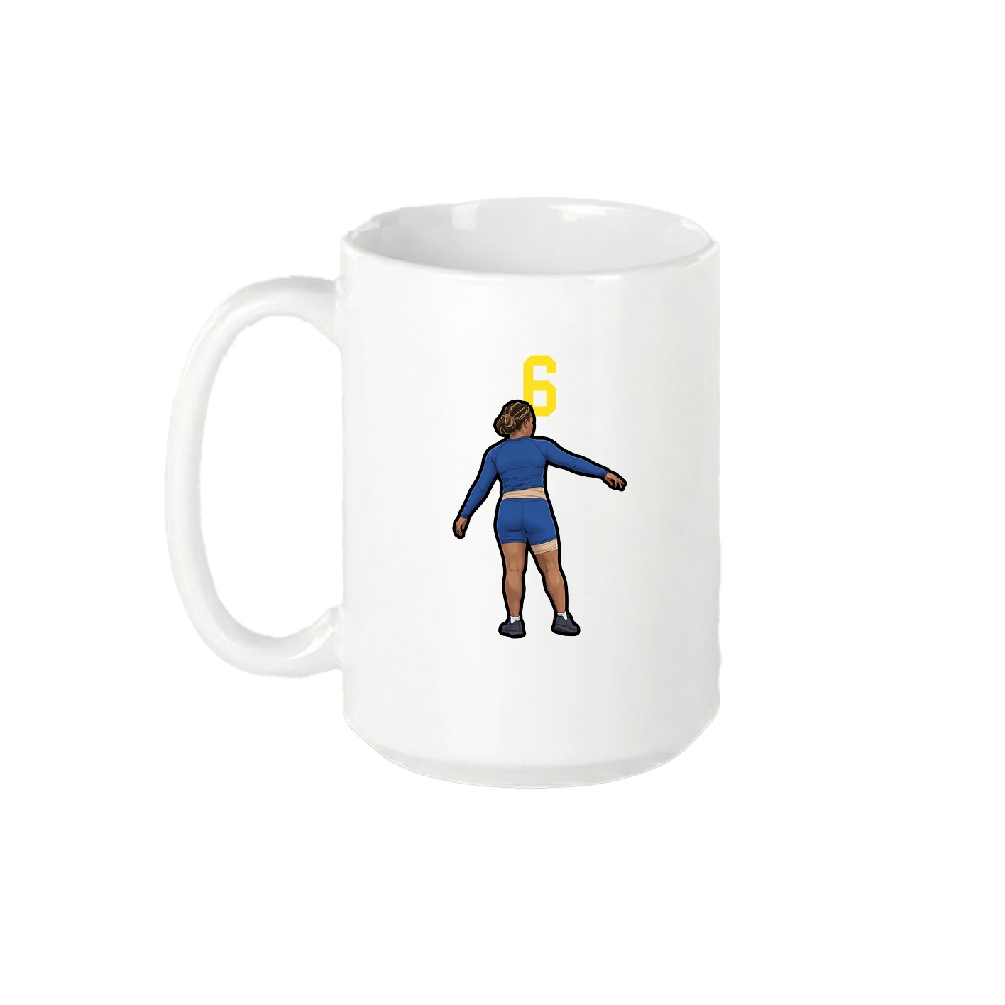 15oz Coffee Mug — Number Top in White