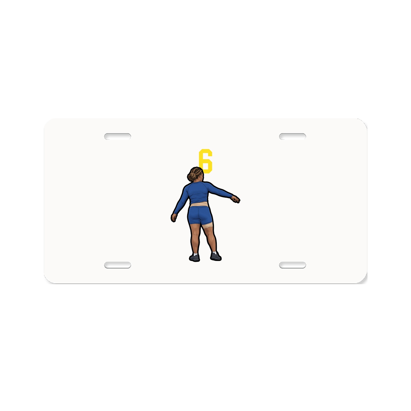 License Plate — Number Top in Classic