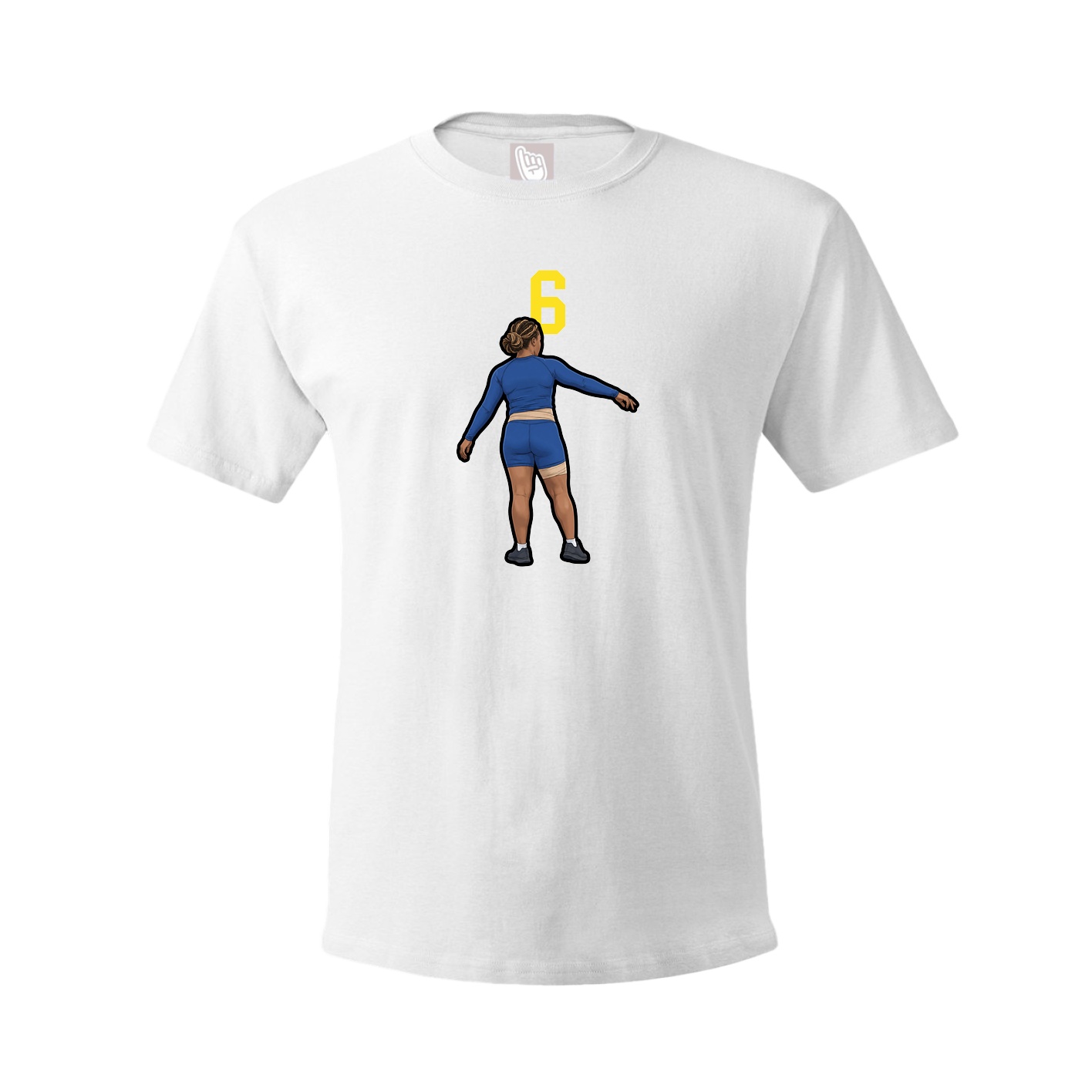 Youth Tee — Number Top in White