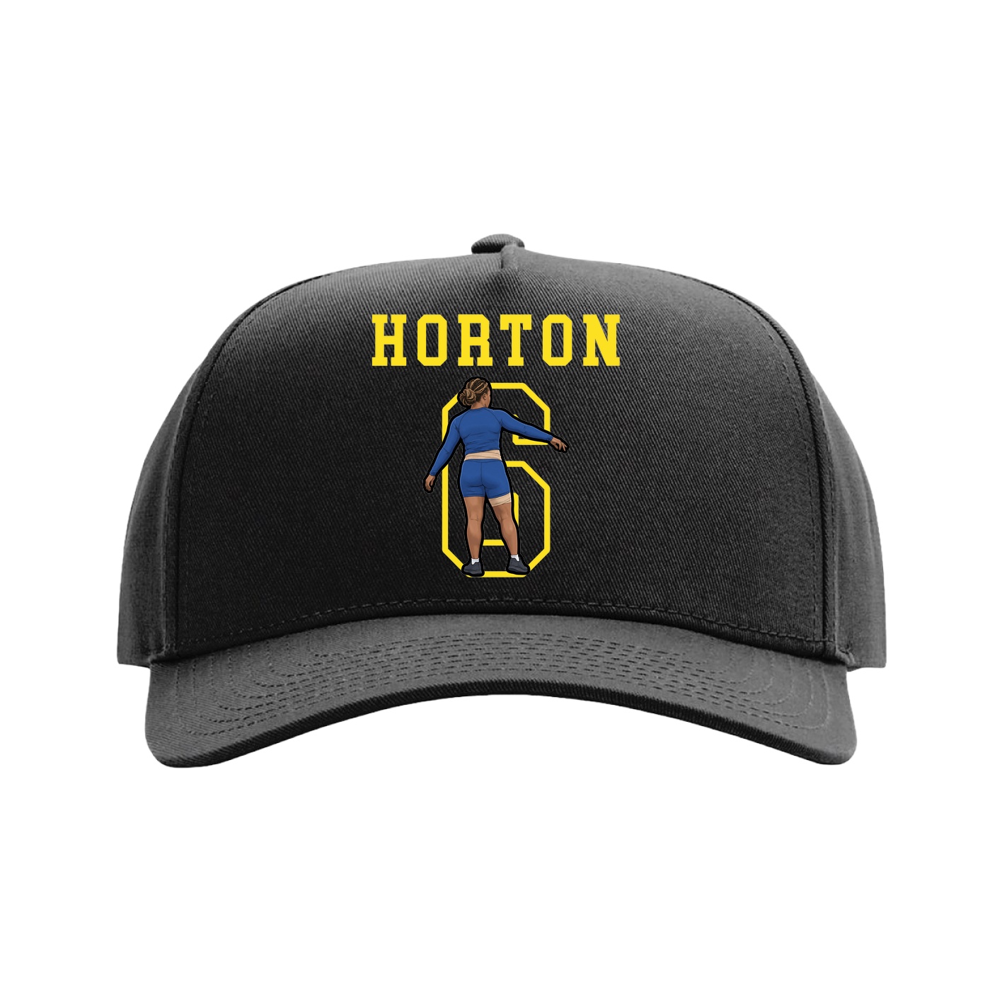 Full Fabric Five-Panel Champ Cap — Shirsey in Black